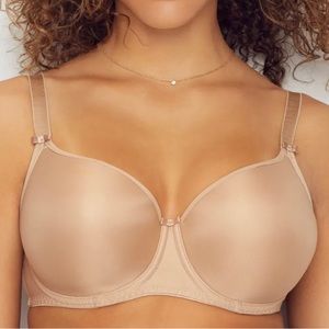NWT 32DD FANTASIE Smoothing T-Shirt Bra NUDE